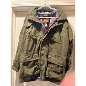 Vintage NORSKA  Green Ski Hike Full Zip Snaps Parka Mens Size Medium Nordic